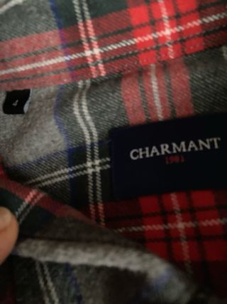 Camisa de cuadros de algodón para caballero