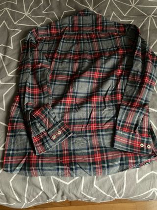 Camisa de cuadros de algodón para caballero