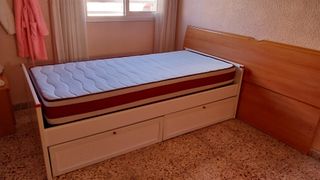 Cama nido blanca con colchon.