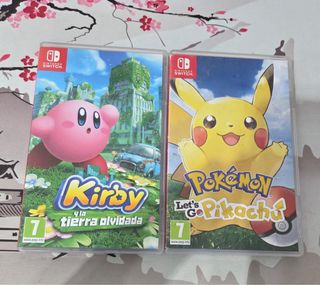 Juegos Nintendo Switch Kirby y Pokémon Let’s go
