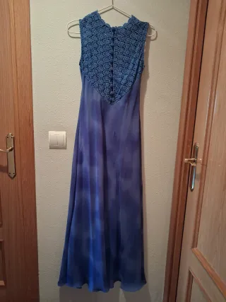 Vestido largo fiesta azul