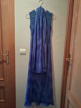 Vestido largo fiesta azul