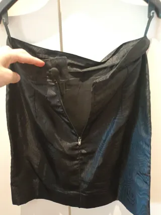 Traje negro chaqueta y falda