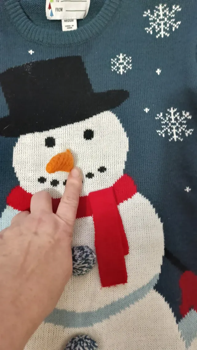 Maglioncino natalizio pupazzo neve M