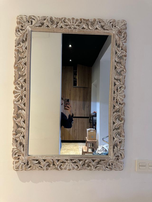 Espejo Grande Tallado Maisons du Monde Vintage