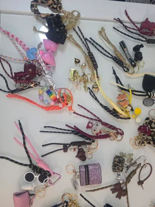 Belli Charm Portachiavi Borse Oro Multicolore