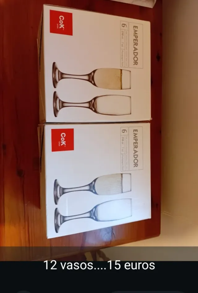 12 Copas de Champagne Emperador