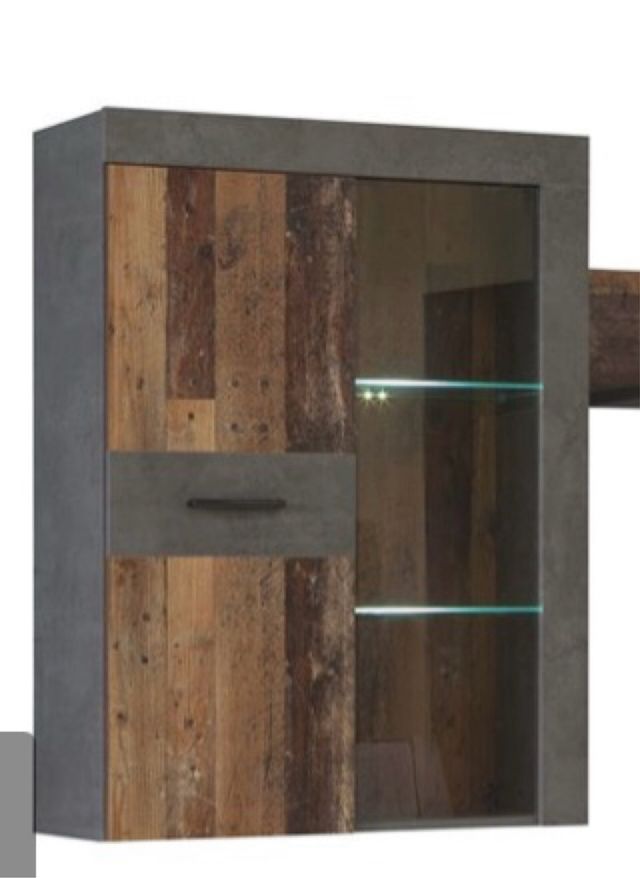 Mueble de salón moderno piedra y madera
