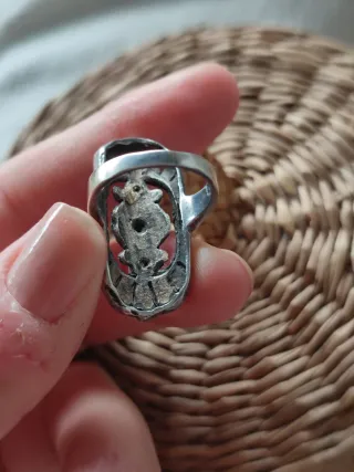 Anillo Plata Onix Diseño Art Deco