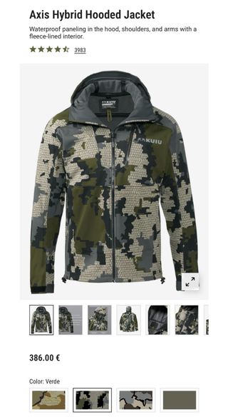 Chaqueta Kuiu Axis Hybrid Hooded
