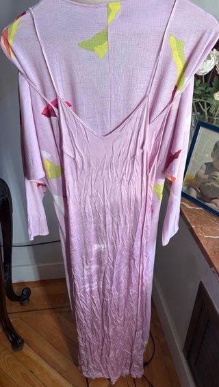 Vestido largo elastico Bimba y Lola Xs rosa