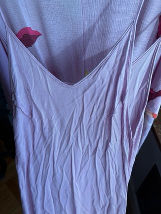 Vestido largo elastico Bimba y Lola Xs rosa