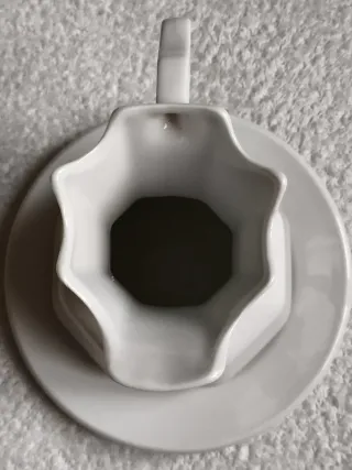 ORIGINAL JARRA DE LECHE Y PLATO FORMA OCTOGONAL