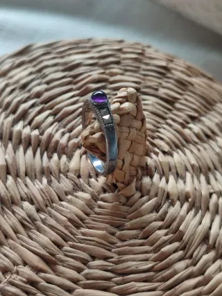 Anillo Plata Amatista Talla 12
