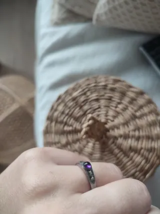 Anillo Plata Amatista Talla 12