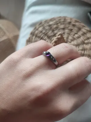 Anillo Plata Amatista Talla 12