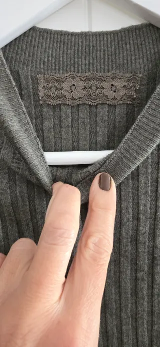 Vestido punto midi verde