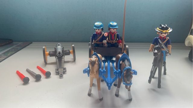 Playmobil Western: Carro, Cañón y Soldados