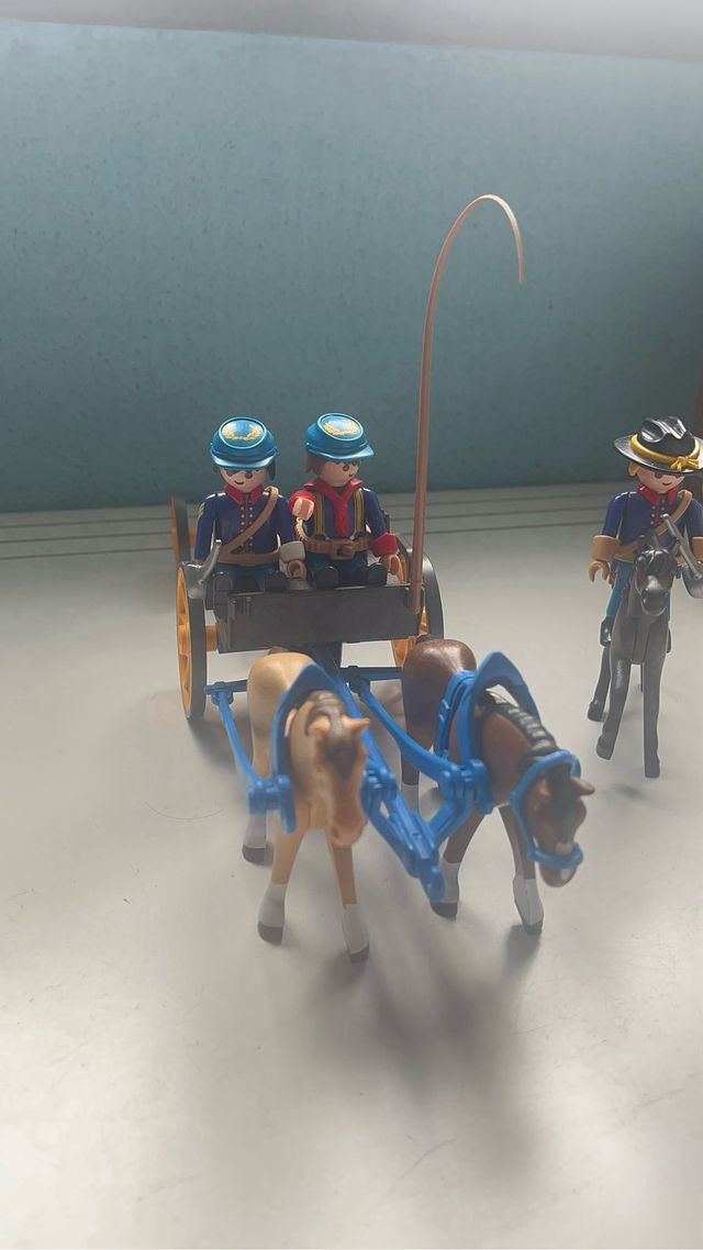 Playmobil Western: Carro, Cañón y Soldados