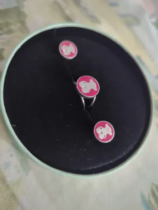 Set Anillo y Pendientes Tous Rosa