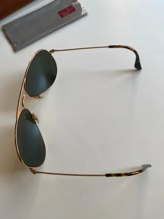 Gafas Ray-Ban Aviador Mujer Oro y Verde