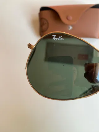 Gafas Ray-Ban Aviador Mujer Oro y Verde