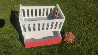 Cuna de madera para muñecas, marca Mimittos