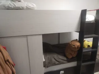 Litera tren con almacenaje, también somier