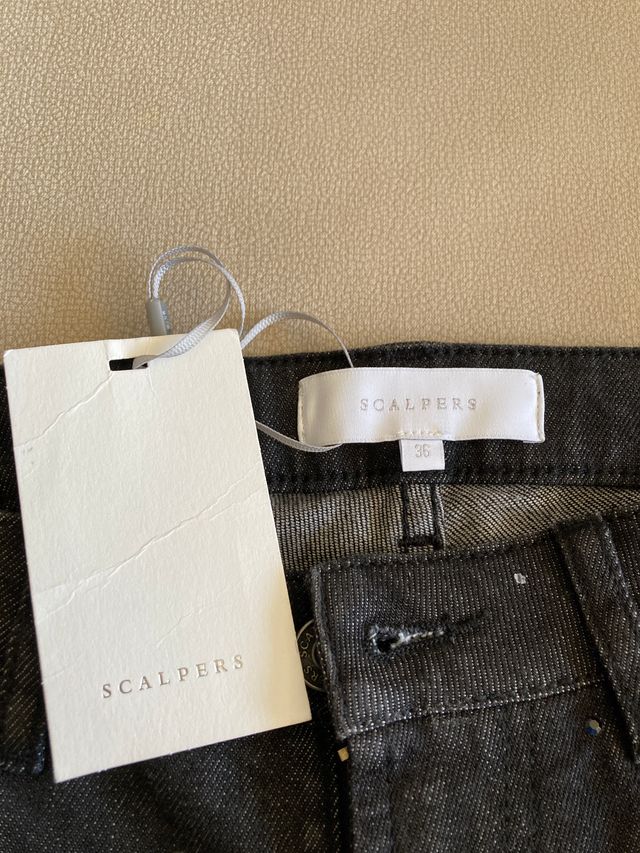 Pantalón Vaquero Slim Gris Mujer SCALPERS