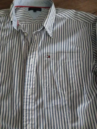 Camisa Rayas Tommy Hilfiger Azul y Blanca