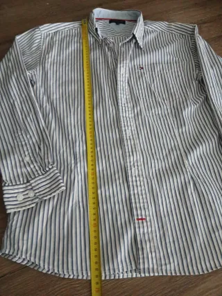 Camisa Rayas Tommy Hilfiger Azul y Blanca