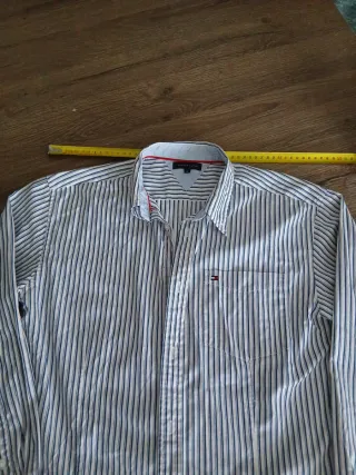 Camisa Rayas Tommy Hilfiger Azul y Blanca