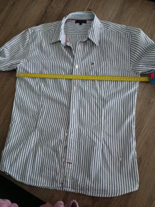 Camisa Rayas Tommy Hilfiger Azul y Blanca