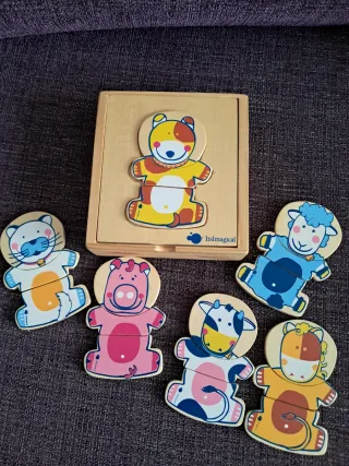 Puzzle de animales de madera ItsImagical