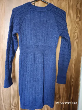 Vestido de punto azul
