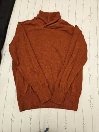 Jersey marrón cuello shawl