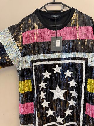 Vestido lentejuelas estrellas mujer