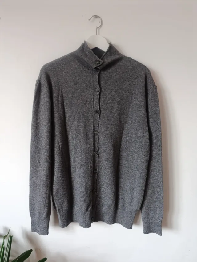 Jersey/chaqueta de  cuello alto gris