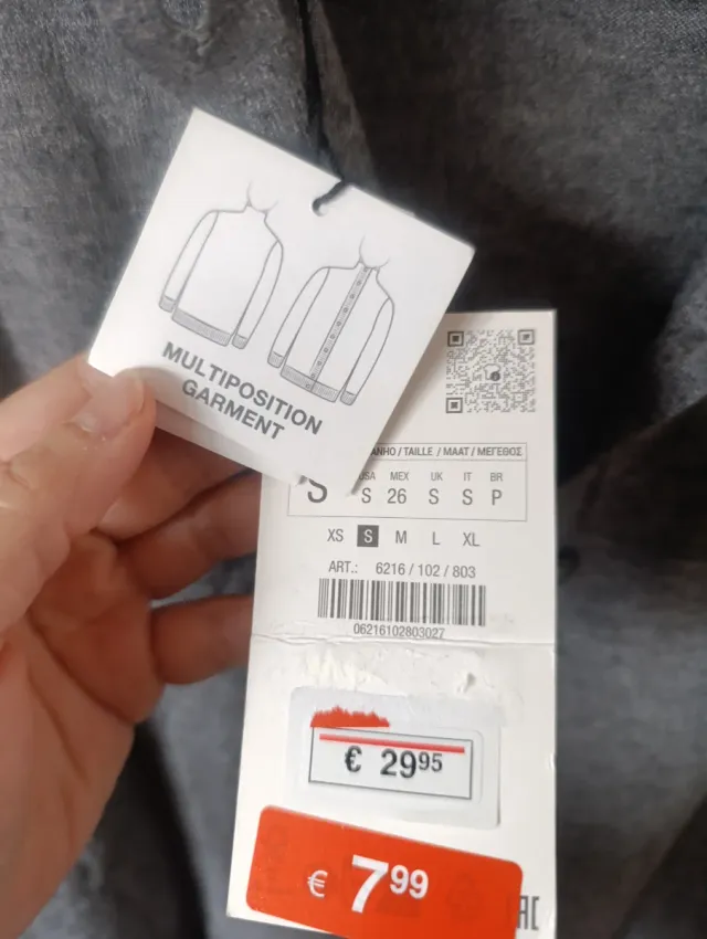 Jersey/chaqueta de  cuello alto gris