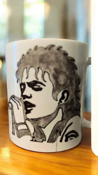 Tazza Michael Jackson in porcellana