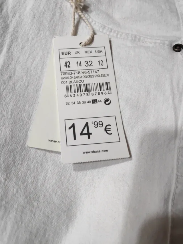 Pantalón blanco mujer Talla XL