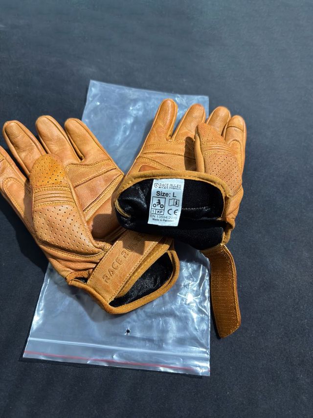 Guantes de moto cuero talla L/9 Nuevos