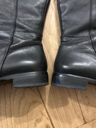 Stivali sopra ginocchio in pelle nera