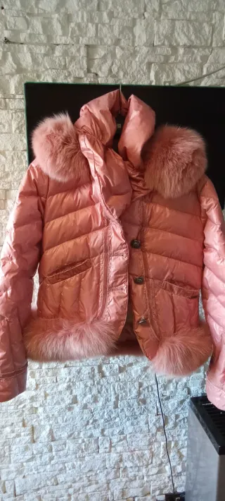 Giubbino donna John Galliano  rosa con pelliccia
