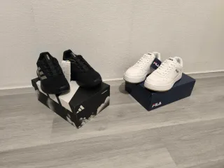 2 paia sneakers Fila e Adidas