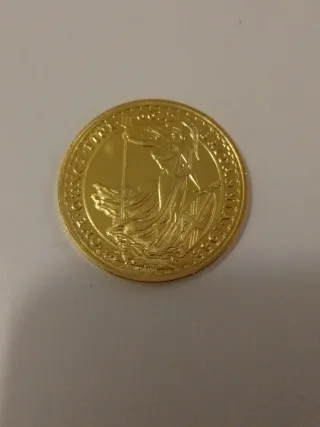 Moneda Británica Baño Oro
