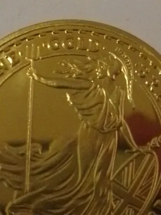Moneda Británica Baño Oro