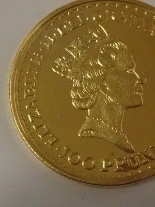 Moneda Británica Baño Oro
