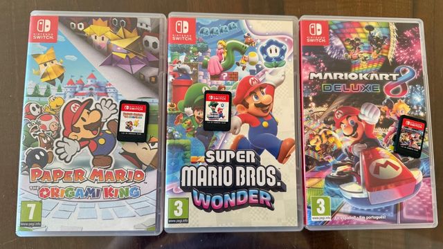 Pack Mario Switch: Paper Mario, Mario Wonder, MK8