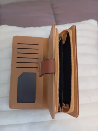 Cartera Billetera Mujer Hoja Dorada,sin usar,compl